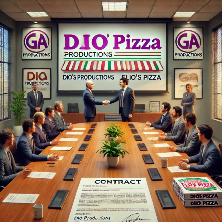 when Dio Productions sold Elio's Pizza to GA Productions?
