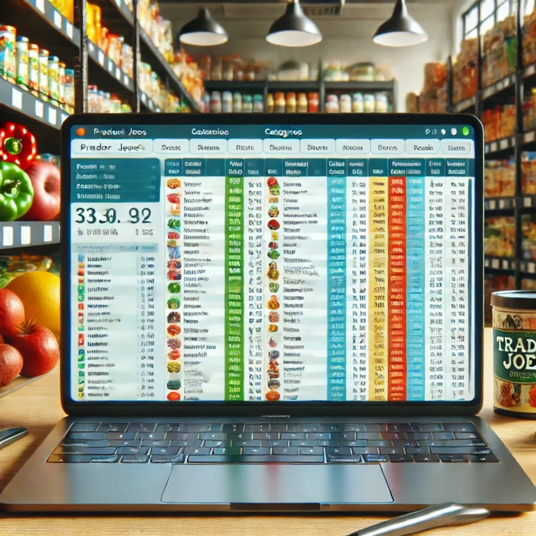 Trader Joe's Food Codes Database